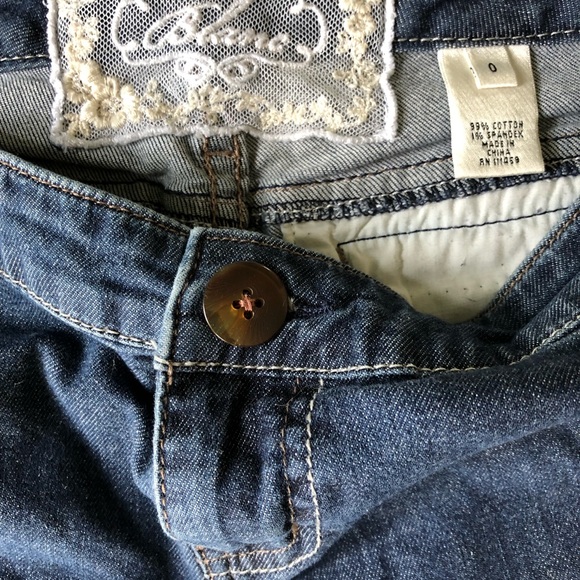 Women’s Low Rise Blanc Denim Jeans size 0 - Picture 6 of 6